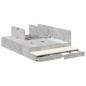 vidaXL Struttura letto contenitore Grigio cemento 140x190 cm vidaXL Struttura letto contenitore Grigio cemento 140x190 cm