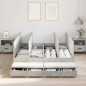 vidaXL Struttura letto contenitore Grigio cemento 140x190 cm vidaXL Struttura letto contenitore Grigio cemento 140x190 cm