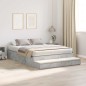vidaXL Struttura letto contenitore Grigio cemento 140x190 cm vidaXL Struttura letto contenitore Grigio cemento 140x190 cm