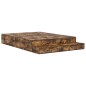 vidaXL Struttura letto contenitore Quercia affumicata 140x190 cm
