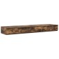 vidaXL Struttura letto contenitore Quercia affumicata 140x190 cm