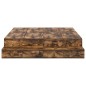 vidaXL Struttura letto contenitore Quercia affumicata 140x190 cm