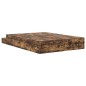 vidaXL Struttura letto contenitore Quercia affumicata 140x190 cm