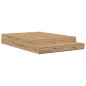 vidaXL Struttura Letto Contenitore in Rovere Artisan 140x190 cm
