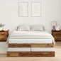 vidaXL Struttura letto con contenitore in legno vecchio 135x190 cm vidaXL Struttura letto con contenitore in legno vecchio 135x190 cm