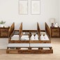 vidaXL Struttura letto con contenitore in legno vecchio 135x190 cm vidaXL Struttura letto con contenitore in legno vecchio 135x190 cm