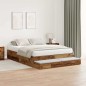 vidaXL Struttura letto con contenitore in legno vecchio 135x190 cm vidaXL Struttura letto con contenitore in legno vecchio 135x190 cm