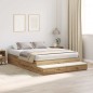 vidaXL Struttura letto con contenitore in rovere Artisan 135x190 cm vidaXL Struttura letto con contenitore in rovere Artisan 135x190 cm