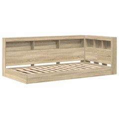 vidaXL Letto Libreria Rovere Sonoma 100x200 cm in Legno Ingenerizzato