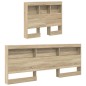 vidaXL Letto Libreria Rovere Sonoma 100x200 cm in Legno Ingenerizzato