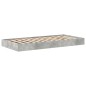 vidaXL Letto a Libreria Grigio Cemento 100x200 cm in Legno Ingegnerizzato