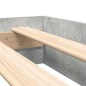vidaXL Letto a Libreria Grigio Cemento 100x200 cm in Legno Ingegnerizzato