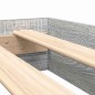 vidaXL Letto con libreria Grigio Sonoma 100x200 cm in legno ingegnerizzato