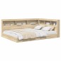 vidaXL Letto a Libro Rovere Sonoma 140x200 cm Legno Ingegnerizzato