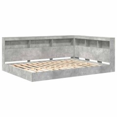 vidaXL Libreria Letto 2 pcs Grigio cemento 140 x 200 cm