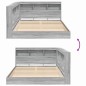 vidaXL Letto a scomparsa grigio Sonoma 140x200 cm in legno ingegnerizzato vidaXL Letto a scomparsa grigio Sonoma 140x200 cm in legno ingegnerizzato
