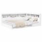 vidaXL Letto con Libreria Bianco 160x200 cm in Legno Ingegnerizzato vidaXL Letto con Libreria Bianco 160x200 cm in Legno Ingegnerizzato