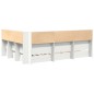vidaXL Letto con Libreria Bianco 160x200 cm in Legno Ingegnerizzato vidaXL Letto con Libreria Bianco 160x200 cm in Legno Ingegnerizzato