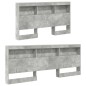 vidaXL Libreria Letto 2 pcs Grigio cemento 160 x 200 cm Melamina vidaXL Libreria Letto 2 pcs Grigio cemento 160 x 200 cm Melamina