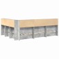 vidaXL Libreria Letto 2 pcs Grigio cemento 160 x 200 cm Melamina vidaXL Libreria Letto 2 pcs Grigio cemento 160 x 200 cm Melamina