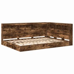 vidaXL Libreria Letto 2 pcs Rovere fumo 160 x 200 cm Truciolare
