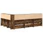 vidaXL Libreria Letto 2 pcs Rovere fumo 160 x 200 cm Truciolare