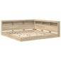 vidaXL Letto Libreria Rovere Sonoma 180x200 cm in Legno Composito