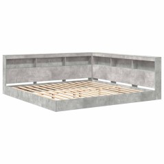 vidaXL Libreria Letto 2 pcs Grigio cemento 180 x 200 cm Cemento