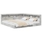 vidaXL Libreria Letto 2 pcs Grigio cemento 180 x 200 cm Cemento