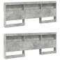 vidaXL Libreria Letto 2 pcs Grigio cemento 180 x 200 cm Cemento