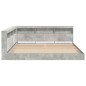 vidaXL Libreria Letto 2 pcs Grigio cemento 180 x 200 cm Cemento