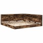 vidaXL Letto a libreria in rovere affumicato 180x200 cm in legno ingegnerizzato vidaXL Letto a libreria in rovere affumicato 180x200 cm in legno ingegnerizzato