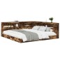 vidaXL Letto a libreria in rovere affumicato 180x200 cm in legno ingegnerizzato vidaXL Letto a libreria in rovere affumicato 180x200 cm in legno ingegnerizzato