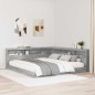 vidaXL Letto a Libreria Grigio Sonoma 180x200 cm in Legno Ingegnerizzato vidaXL Letto a Libreria Grigio Sonoma 180x200 cm in Legno Ingegnerizzato
