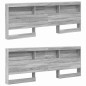 vidaXL Letto a Libreria Grigio Sonoma 180x200 cm in Legno Ingegnerizzato vidaXL Letto a Libreria Grigio Sonoma 180x200 cm in Legno Ingegnerizzato