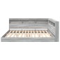 vidaXL Letto a Libreria Grigio Sonoma 180x200 cm in Legno Ingegnerizzato vidaXL Letto a Libreria Grigio Sonoma 180x200 cm in Legno Ingegnerizzato