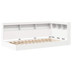vidaXL Letto con libreria Bianco 90x190 cm in legno ingegnerizzato