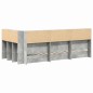 vidaXL Letto con libreria grigio cemento 75x190 cm in legno composito vidaXL Letto con libreria grigio cemento 75x190 cm in legno composito
