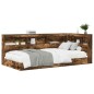 vidaXL Letto a libreria in rovere affumicato 75x190 cm in legno ingegnerizzato vidaXL Letto a libreria in rovere affumicato 75x190 cm in legno ingegnerizzato
