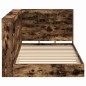 vidaXL Letto a libreria in rovere affumicato 75x190 cm in legno ingegnerizzato vidaXL Letto a libreria in rovere affumicato 75x190 cm in legno ingegnerizzato