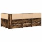 vidaXL Letto a libreria in rovere affumicato 75x190 cm in legno ingegnerizzato vidaXL Letto a libreria in rovere affumicato 75x190 cm in legno ingegnerizzato