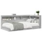vidaXL Letto con libreria Grigio Sonoma 75x190 cm in legno ingegnerizzato