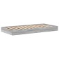 vidaXL Letto con libreria Grigio Sonoma 75x190 cm in legno ingegnerizzato