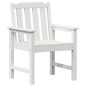 vidaXL Sedie da giardino , set da 4, bianche, dimensioni 65,5x55,5x88 cm, in HDPE.
