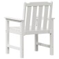 vidaXL Sedie da giardino , set da 4, bianche, dimensioni 65,5x55,5x88 cm, in HDPE.