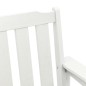 vidaXL Sedie da giardino , set da 4, bianche, dimensioni 65,5x55,5x88 cm, in HDPE.
