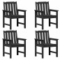vidaXL Sedie da giardino , 4 pezzi nere, misure 65,5x55,5x88 cm in HDPE vidaXL Sedie da giardino , 4 pezzi nere, misure 65,5x55,5x88 cm in HDPE