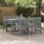 vidaXL Set di 4 sedie da giardino grigio chiaro 65.5x55.5x88 cm in HDPE vidaXL Set di 4 sedie da giardino grigio chiaro 65.5x55.5x88 cm in HDPE