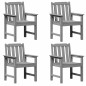 vidaXL Set di 4 sedie da giardino grigio chiaro 65.5x55.5x88 cm in HDPE vidaXL Set di 4 sedie da giardino grigio chiaro 65.5x55.5x88 cm in HDPE
