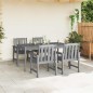 vidaXL Set di 4 sedie da giardino grigio chiaro 65.5x55.5x88 cm in HDPE vidaXL Set di 4 sedie da giardino grigio chiaro 65.5x55.5x88 cm in HDPE